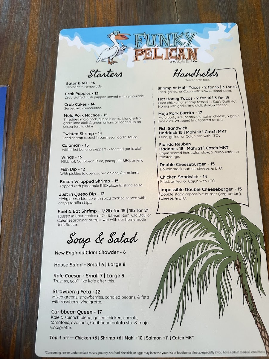 Funky Pelican Menu - Image 3