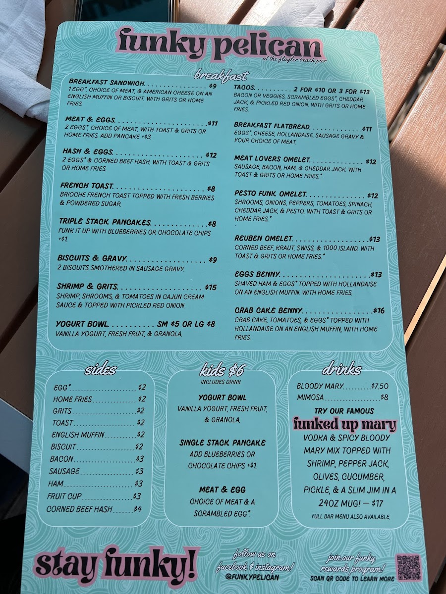 Funky Pelican Menu - Image 5